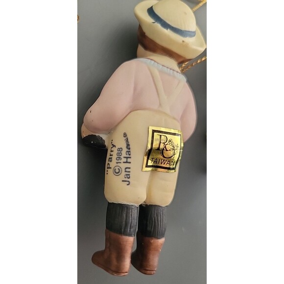 Lot Of 3 Jan Hagara Porcelain Ornaments Sharice + Stephen +Parry 1988 - Picture 5 of 9